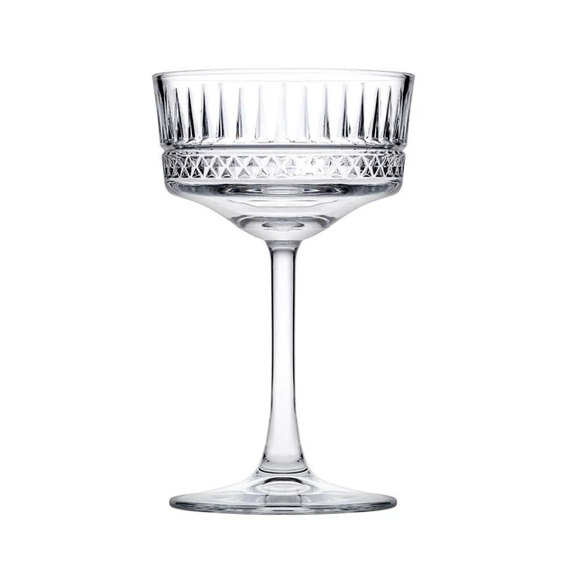 Pahar cristal coupe cu detalii geometrice